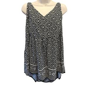 Torrid black white geometric summer tank top EUC sz 5X casual comfort career